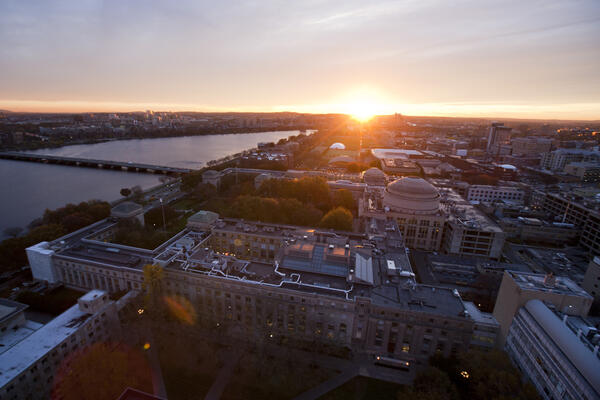 Aerial view of MIT and the Charles River